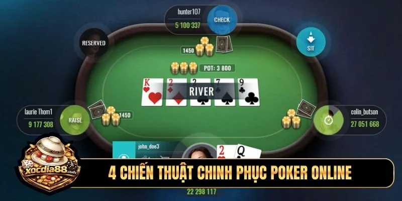 4 chiến thuật chinh phục poker online