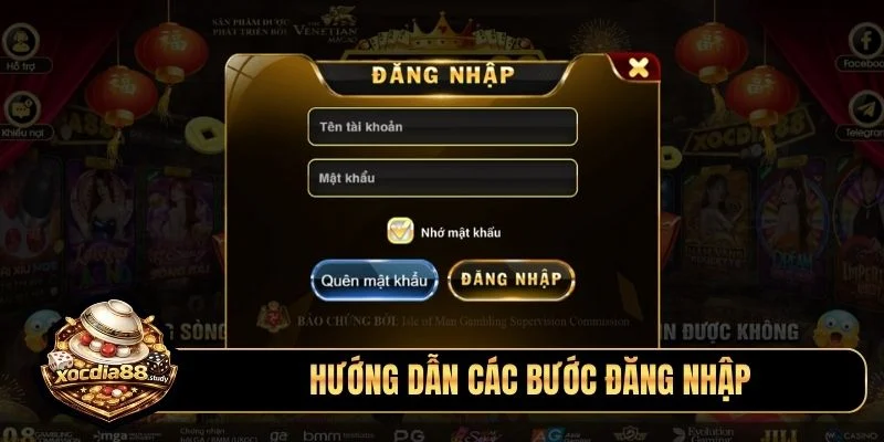 Hướng dẫn các bước đăng nhập