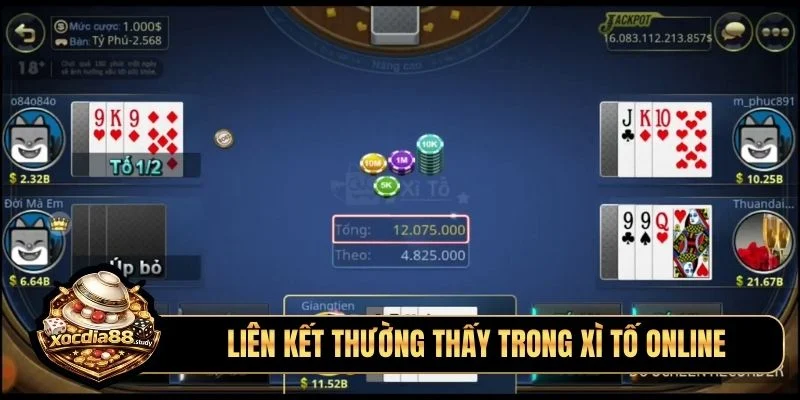 Liên kết thường thấy trong xì tố online